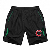 Men's Chicago Cubs Black Green Stripe MLB Shorts,baseball caps,new era cap wholesale,wholesale hats